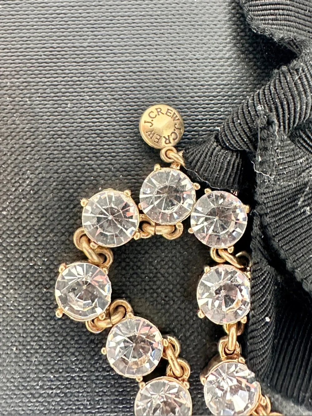 J. Crew Double Strand Crystal Necklace with Black Ribbon - Picture 4 of 4
